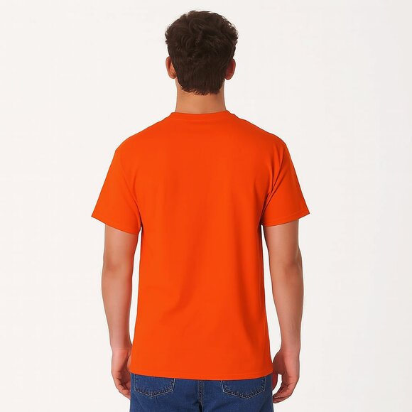 BC Lions Youth Large Graphic Vibrant Orange Short Sleeve 100% Cotton T-Shirt - Picture 2 of 5
